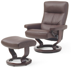 Stressless Atlantic Recliner & Ottoman by Ekornes
