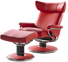 Stressless Jazz Recliner & Ottoman by Ekornes