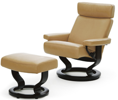Stressless Orion Recliner & Ottoman by Ekornes