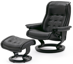 Stressless Royal Recliner & Ottoman by Ekornes